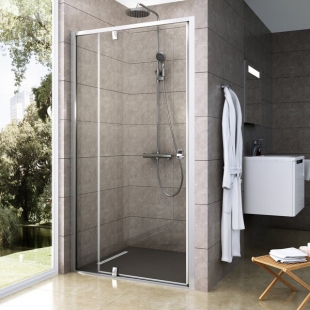 Душевые двери Ravak PIVOT PDOP 2 - 100 Transparent, белый профиль, безопасное стекло, 03GA0100Z1