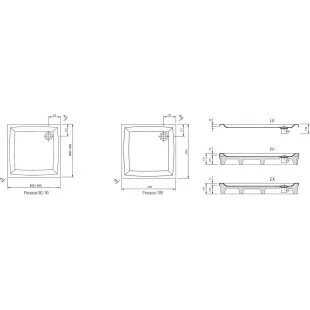 Панель для поддона Ravak GALAXY PERSEUS 80 Set L, A824401010