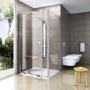 Стенка для душевой кабинки Ravak PIVOT PPS-80 Transparent, белый профиль, стекло, 90G40100Z1