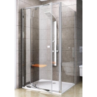 Стінка для душової кабінки Ravak PIVOT PPS-100 Transparent, профіль полірований алюміній, 90GA0C00Z