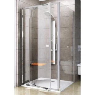 Стенка для душевой кабинки Ravak PIVOT PPS-80 Transparent, белый профиль, стекло, 90G40100Z1