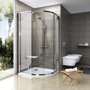 Душова штора Ravak PIVOT PSKK 3 - 100 Transparent, кутова, скло, сатин, 376AAU00Z1
