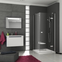 Стінка для душової кабінки Ravak SMARTLINE SMPS - 100 R Transparent, фурнітура хром, безпечний стек
