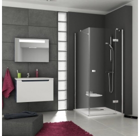 Стінка для душової кабінки Ravak SMARTLINE SMPS - 100 L Transparent, фурнітура хром, безпечний стек