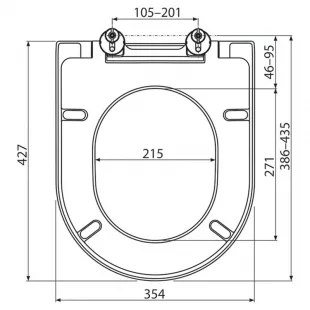 Сиденье для унитаза Ravak Uni Chrome, дюропласт, микролифт, с креплением, X01549