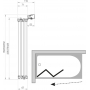 Шторка для ванны Ravak VS3 - 130 RAIN профиль сатин, 795V0U0041
