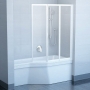 Шторка для ванны Ravak VS3 - 115 TRANSPARENT белый профиль, 795S0100Z1