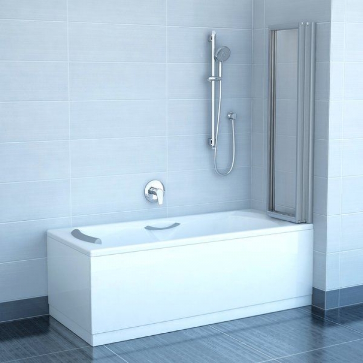 Шторка для ванны Ravak VS3 - 100 RAIN белый профиль, 795P010041