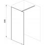 Неподвижная стенка Ravak Walk-IN Wall-120, черный безопасное стекло, GW9WG0300Z1