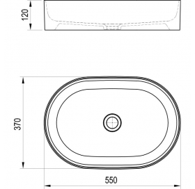 Умывальник Ravak Ceramic Slim O 550, XJX0D155000