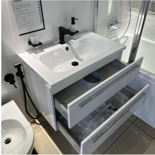 Тумба Ravak SD Chrome II 80 см Білий/Білий X000000922+XJG01180000