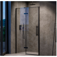 Душові двері Ravak Cool COSD2-110 Transparent, Чорний, безпечне скло, X0VVDC300Z1