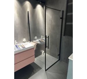 Душевая кабина квадратная Ravak Cool! COSD1 + COPS 90x90 Transparent, чёрный, безопасное стекло, X0VV70300Z1+X9VV70300Z1