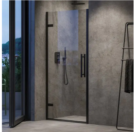 Душевые двери Ravak Cool COSD 1- 90 Transparent, Чёрный, безопасное стекло, X0VV70300Z1