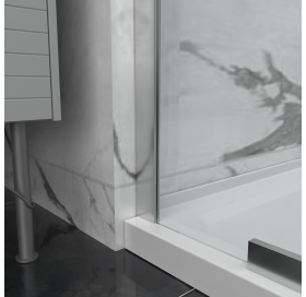 Душова штора Ravak ESDPS-120/90 Transparent полірований алюміній, RKUC500019