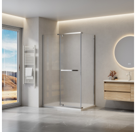 Душова штора Ravak ESDPS-120/90 Transparent полірований алюміній, RKUC500019