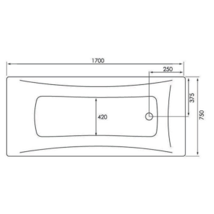 Ванна акрилова прямокутна RAVAK FANCY 170х75 см RKUF600019