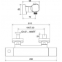 Термостатический настенный смеситель для душа Ravak TD F 033.20/150 X070154