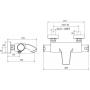 Термостатичний настінний змішувач для ванни без лійки 150мм Ravak TERMO TE 082.00/150, X070046