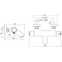 Термостатический настенный смеситель для ванны Ravak TERMO TE 022.00/150 X070047