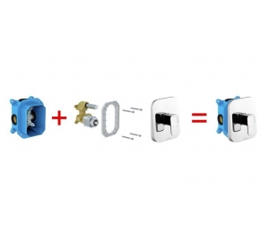 Смеситель скрытого монтажа Ravak 10* без переключателя для R-box TD 066.00, X070071