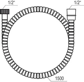 Душовий шланг Ravak 150 см 911.00, X07P006