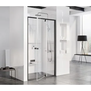 Душові двері Ravak PIVOT PDOP2 - 110 чорний + TRANSPARENT, 03GD0300Z1