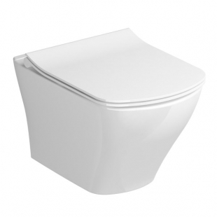 Сиденье для унитаза с крышкой WC Classic Slim RimOff , белый, X01673