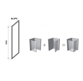 Стенка для душевой кабинки Ravak BLIX Slim BLSPS-80, полированный алюминий + TRANSPARENT, X9BM40C00Z