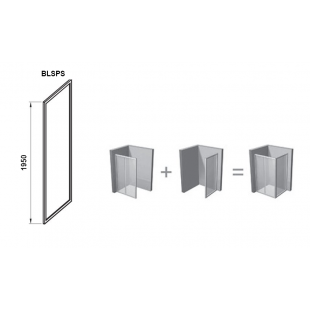 Стенка для душевой кабинки Ravak BLIX Slim BLSPS-90, полированный алюминий + TRANSPARENT, X9BM70C00Z