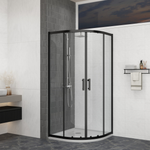 Душова Кабіна Ravak SLCP4-90, Чорний матовий + TRANSPARENT, RKUC500027