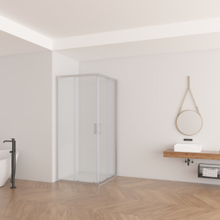 Душова кабіна квадратна Ravak SLRV2-90 Transparent, алюміній, безпечне скло, RKUC500028