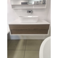 Тумба для раковини Ravak Step SD-1000 Білий/Горіх X000001418U (Знижений в ціні товар)