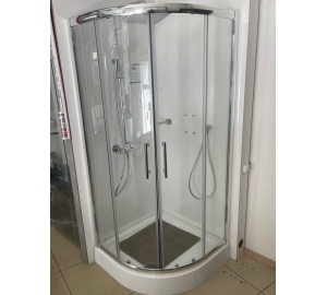 Душова кабіна X-Point XP1CP4 R 550 BRIGHT ALU TRANSPARENT + Піддон Ravak Merida 90 ST R-550 X3B270C00Z1B+XАU0000002