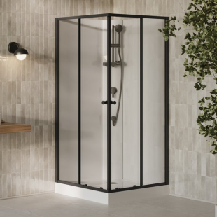 Душовий бокс квадратний Ravak X-Point Slim BOXSRV2 90x90 Transparent, алюміній, безпечне скло, X82277311Z1F