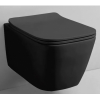 Rostriks Uno Corta Black matte унітаз безободковий із сидінням дюропласт soft-close