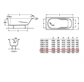 Панель для ванны L-образная левая Roca Linea 180x80 A25T023000