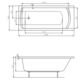 Ванна прямокутна Roca Linea 180х80 A24T058000