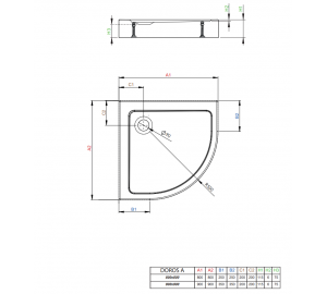 Душевой поддон RADAWAY Doros A Compact, 90x90, SDRA9090-05
