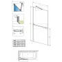 Шторка для ванны RADAWAY Idea PNJ 70 с полотенцедержателем (10001070-01-01W)