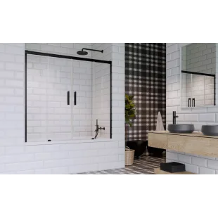 Шторка для ванни RADAWAY Idea Black PN DWD 140, 10004140-54-01
