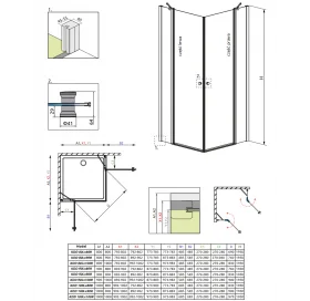 Душевая кабина RADAWAY Eos II KDD (100x100) 3799462-01L + 3799462-01R