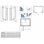 Душові двері RADAWAY Essenza New DWJS 140, 385033-01-01R + 384090-01-01