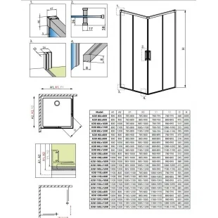 Душова кабіна RADAWAY Idea Black KDD (120/120) 387064-54-01L + 387064-54-01R