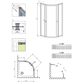 Душова кабіна RADAWAY Premium A 1700 (80x80) 30411-01-01