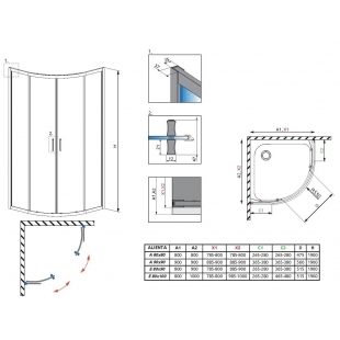Душова кабіна RADAWAY Alienta A (90x90) 10229090-01-01