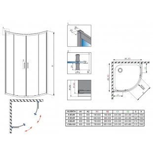 Душова кабіна RADAWAY Alienta (80x90) 10248090-01-01