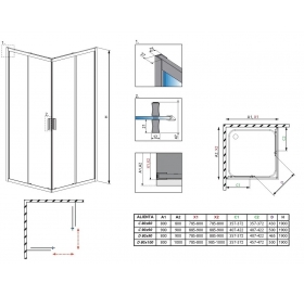 Душова кабіна RADAWAY Aliena D (80x90) 10258090-01-01