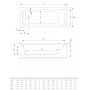 Ванна акрилова Radaway MIA Eco 150x70 c ножками WA1-55-150x070