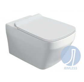 Унітаз підвісний Simas Baden Baden BB 18 з кришкою Soft Close WHITE Matte BB18/F87(85)/BB004WM SIMAS White matt